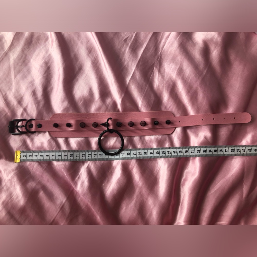 Pink choker with Black studs
